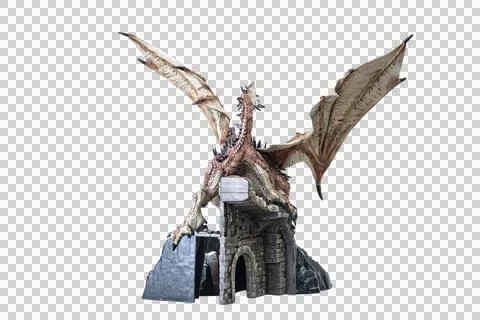 Fantasy  dragon on isolated background Stock Photos
