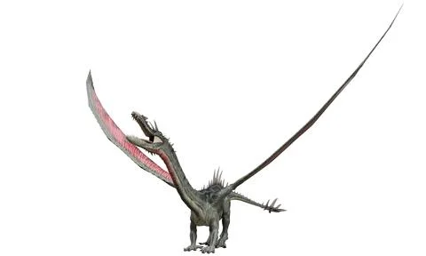 Fantasy dragon isolated on white 3d illustration Stock Illustration