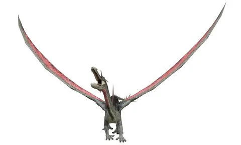Fantasy dragon isolated on white 3d illustration Stock Illustration