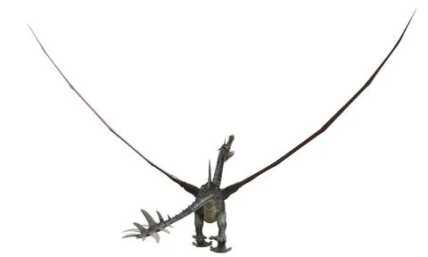 Fantasy dragon isolated on white 3d illustration Stock Illustration