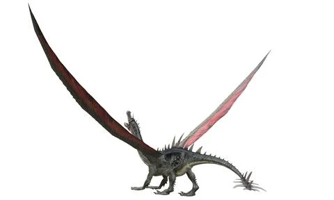 Fantasy dragon isolated on white 3d illustration Stock Illustration