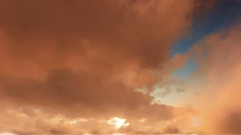 Fantasy Dusk Sunset Phoenix Drama Epic Storm Clouds Time Lapse - Seamless Loop Stock Footage 159652650