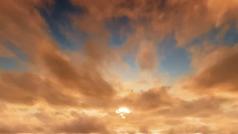 Fantasy Dusk Sunset Phoenix Drama Epic Storm Clouds Time Lapse - Seamless Loop Stock Footage 159652774