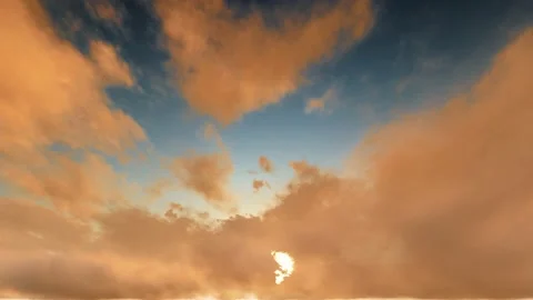 Fantasy Dusk Sunset Phoenix Dramatic Epic Red Clouds Time Lapse - Seamless Loop Stock Footage 159652680