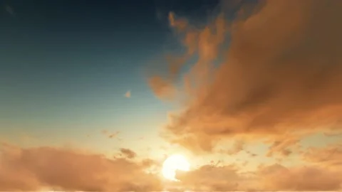 Fantasy Dusk Sunset Phoenix Dramatic Epic Red Clouds Time Lapse - Seamless Loop Stock Footage 159653613