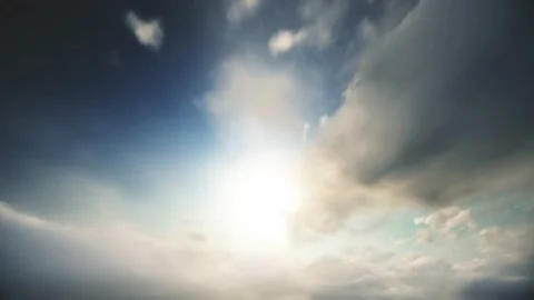 Fantasy Dusk Sunset Winter dramatic dystopian Clouds Time Lapse - Seamless Loop Video stock 159657904