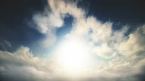 Fantasy Dusk Sunset Winter dramatic dystopian Clouds Time Lapse - Seamless Loop Video stock 159658001