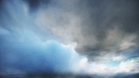 Fantasy Dusk Sunset Winter dramatic dystopian Clouds Time Lapse - Seamless Loop Video stock 159659063