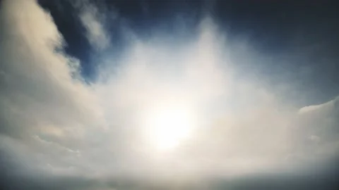 Fantasy Dusk Sunset Winter dramatic dystopian Clouds Time Lapse - Seamless Loop Video stock 159659135