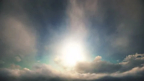 Fantasy Dusk Sunset Winter dramatic dystopian Clouds Time Lapse - Seamless Loop Video stock 159659184