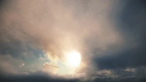 Fantasy Dusk Sunset Winter dramatic dystopian Clouds Time Lapse - Seamless Loop Video stock 159659443