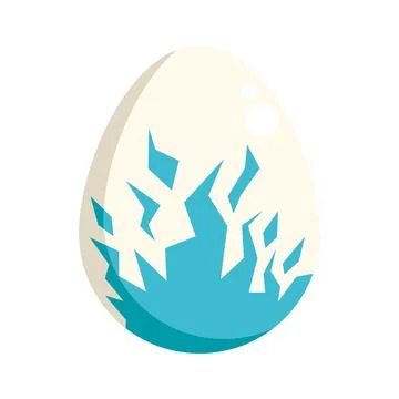 Fantasy eggshell creating shattered ice crystal pattern Stock Illustration