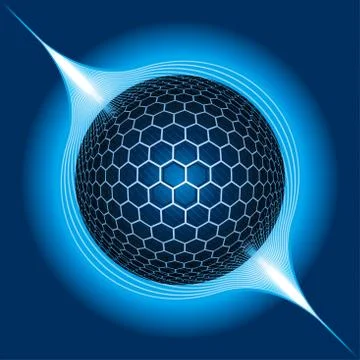 Fantasy electric sphere. vector illustration Stock Illustration