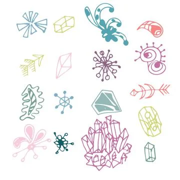 Fantasy elements set 스톡 일러스트