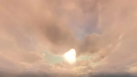 Fantasy Epic Dusk Sunset  Romantic Pink Teal Clouds Time Lapse - Seamless Loop Stock Footage 159655212