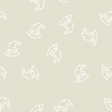 Fantasy event line vector seamless pattern black イラスト素材