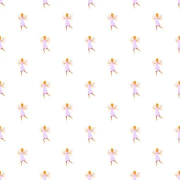 Fantasy fairy pattern flying cute cartoon character Stock Illustration