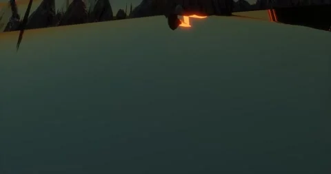 Fantasy fjords at twilight surrounded by deep ocean wilderness animation 3d r Stock Footage 198901246