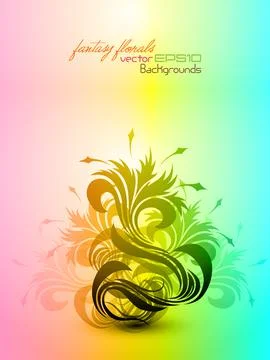 Fantasy Floral Composition Stock-Illustration