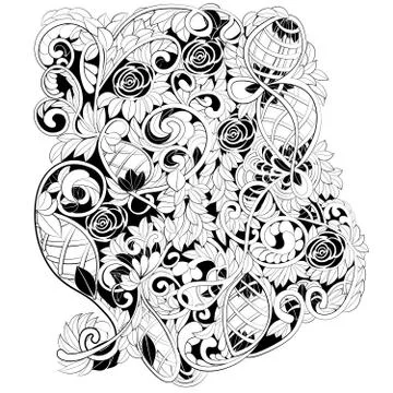 Fantasy floral Illustrazione stock