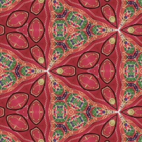 Fantasy floral pattern design for Christmas, thanksgiving, Halloween festival Stock Footage 275327107