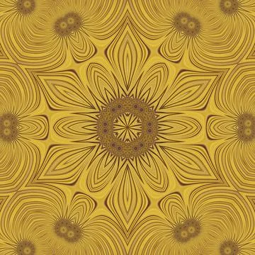 Fantasy floral pattern design for wrapping paper, fabric, wall mat printing Stock Illustration