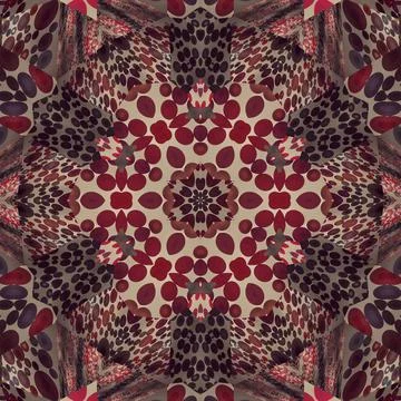 Fantasy floral pattern design for wrapping paper, fabric, wall mat printing Illustrazione stock