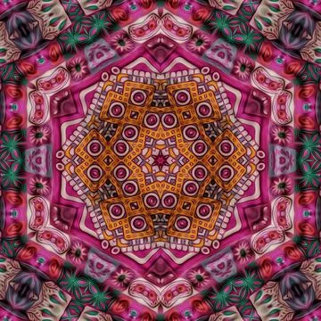 Fantasy floral pattern design for wrapping paper, fabric, wall mat printing Stock Illustration