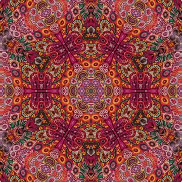 Fantasy floral pattern design for wrapping paper, fabric, wall mat printing Stock Illustration