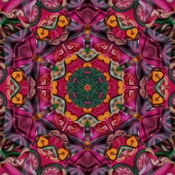 Fantasy floral pattern design for wrapping paper, fabric, wall mat printing Illustrazione stock
