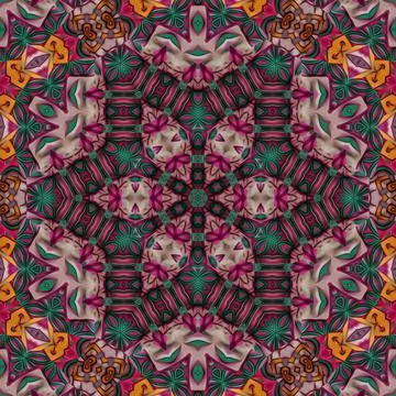 Fantasy floral pattern design for wrapping paper, fabric, wall mat printing Illustrazione stock