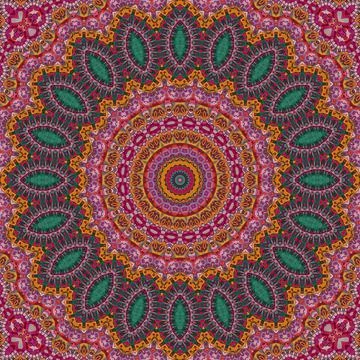 Fantasy floral pattern design for wrapping paper, fabric, wall mat printing イラスト素材