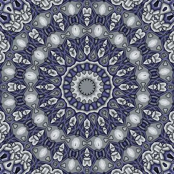 Fantasy flower Mandala background illustration Stock Illustration