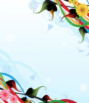 Fantasy flowers Stock Illustration