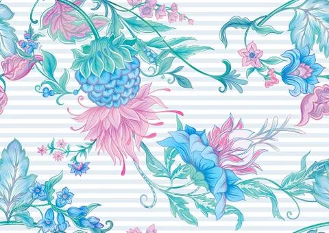 Fantasy flowers Stock Illustration