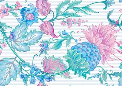 Fantasy flowers Stock Illustration