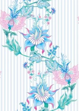 Fantasy flowers Stock Illustration