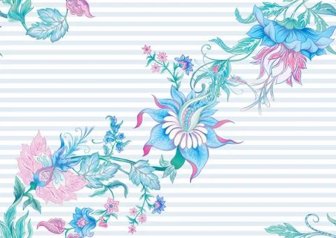 Fantasy flowers Stock Illustration