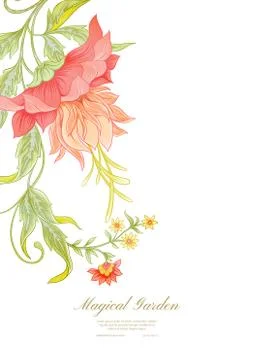 Fantasy flowers Stock Illustration