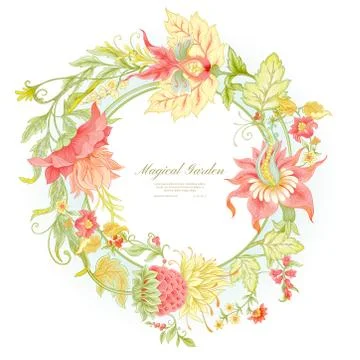 Fantasy flowers Stock Illustration