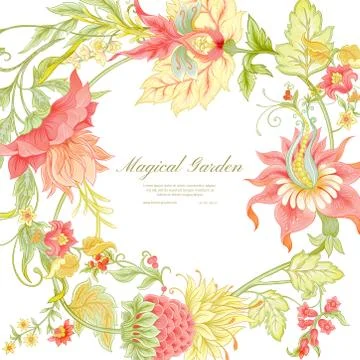 Fantasy flowers Stock Illustration