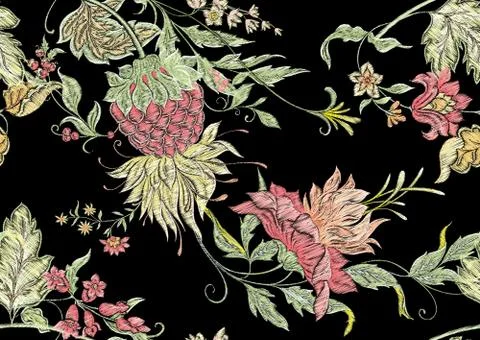 Fantasy flowers Stock Illustration