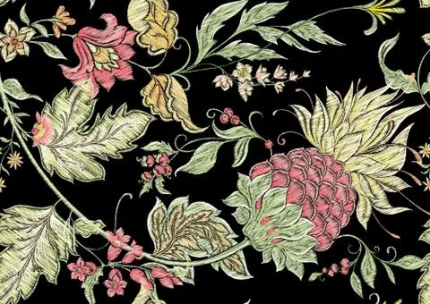 Fantasy flowers Stock Illustration