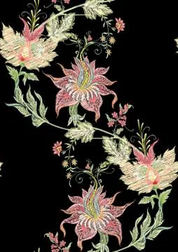 Fantasy flowers Stock Illustration