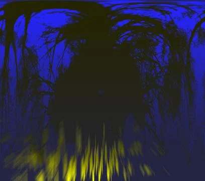 Fantasy forest landscape Stock Illustration