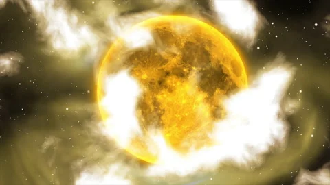 Fantasy Full Moon Shining Bright at night Stock Footage 184504227