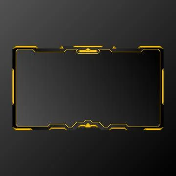 Fantasy game interface live stream overlay border frame for live streaming Stock Illustration