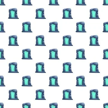 Fantasy game portal pattern with glowing light Stock Illustration