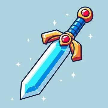 Fantasy game sword Иллюстрация