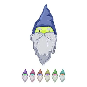 Fantasy garden gnome cartoon vector graphic Stock Illustration